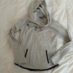 Athleta Gray Hooded Sweatshirt with Black Accents